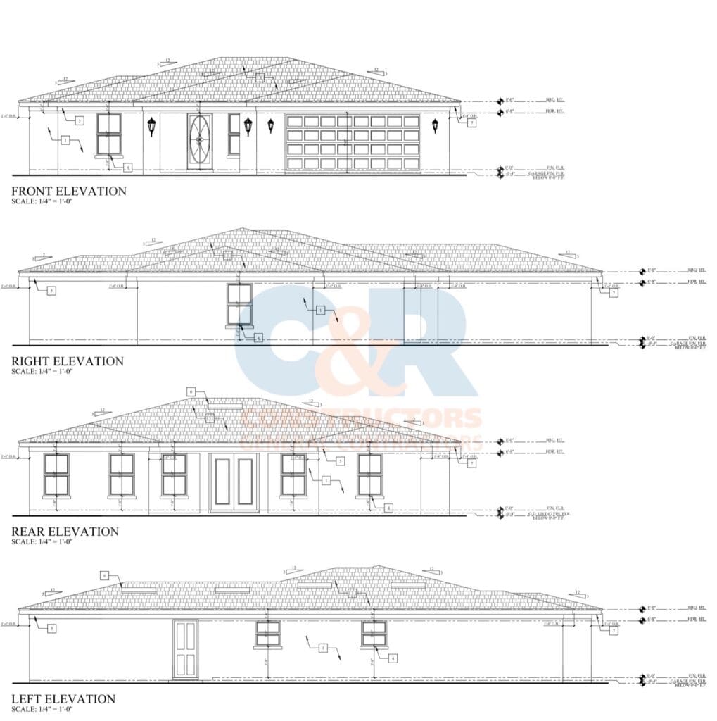 Blueprint of a model home