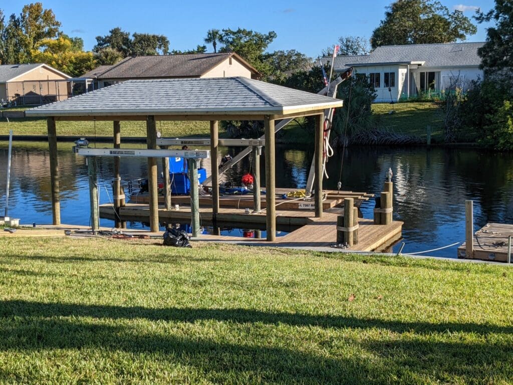 Picture of a finished boat lift station
